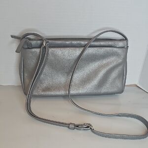 Derek Alexander Silver Crossbody Bag